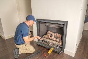 Gas Fireplace Repair Man Heat and Sweep Canton Michigan